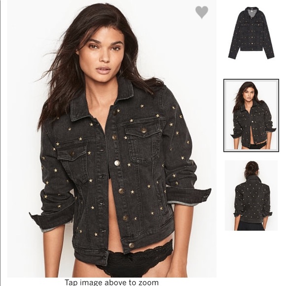 VS DENIM JACKET ONLINE EXCLUSIVE XL STAR BLACK GOLD - Picture 3 of 11